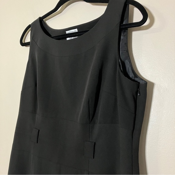 LIZ & Co dress LBD Sleeveless Black sheath round neck vintage Y2K - Picture 2 of 7